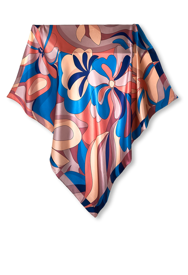 Pañuelo Psicodelico Floral - Twill de Seda/ 90x90 - Scarfme | Bufandas, Pañuelos, Chales, Turbantes
