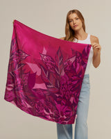 Pañuelo Ramos de Púrpura- Satén de Seda/ 90x90 - Scarfme | Bufandas, Pañuelos, Chales, Turbantes