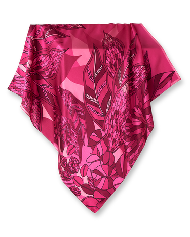 Pañuelo Ramos de Púrpura- Satén de Seda/ 90x90 - Scarfme | Bufandas, Pañuelos, Chales, Turbantes