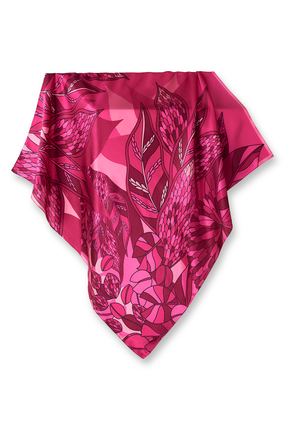 Pañuelo Ramos de Púrpura- Satén de Seda/ 90x90 - Scarfme | Bufandas, Pañuelos, Chales, Turbantes