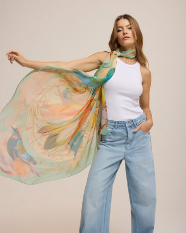 Max Pañuelo Força da Mata- Mousseline de Seda/ 130x130 - Scarfme | Bufandas, Pañuelos, Chales, Turbantes