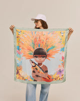 Pañuelo Toymanifesto Guardião da Natureza- Twill de Seda/ 90x90 - Scarfme | Bufandas, Pañuelos, Chales, Turbantes