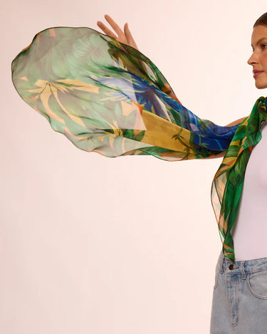 Max Pañuelo Brasil Tropical- Mousseline de Seda/ 130x130 - Scarfme | Bufandas, Pañuelos, Chales, Turbantes