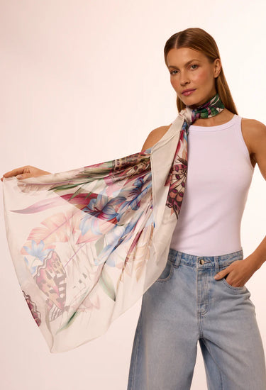 Max Pañuelo Flora Light- Mousseline de Seda/ 130x130 - Scarfme | Bufandas, Pañuelos, Chales, Turbantes