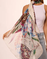 Max Pañuelo Flora Light- Mousseline de Seda/ 130x130 - Scarfme | Bufandas, Pañuelos, Chales, Turbantes