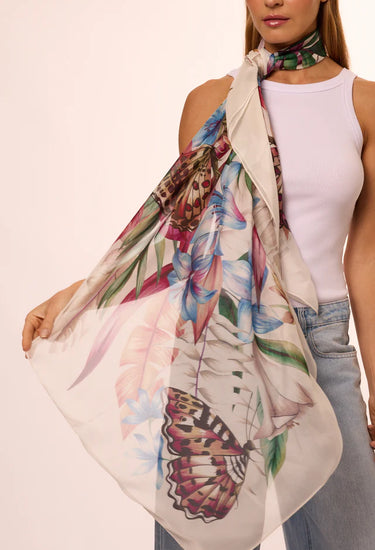 Max Pañuelo Flora Light- Mousseline de Seda/ 130x130 - Scarfme | Bufandas, Pañuelos, Chales, Turbantes