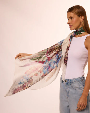 Max Pañuelo Flora Light- Mousseline de Seda/ 130x130 - Scarfme | Bufandas, Pañuelos, Chales, Turbantes