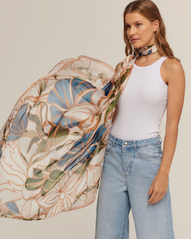 Max Pañuelo Marble Flowers - Mousseline de Seda/ 130x130 - Scarfme | Bufandas, Pañuelos, Chales, Turbantes