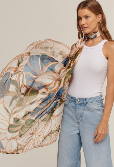 Max Pañuelo Marble Flowers - Mousseline de Seda/ 130x130 - Scarfme | Bufandas, Pañuelos, Chales, Turbantes