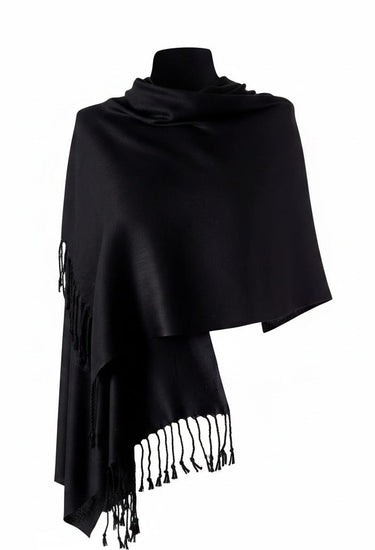 Pashmina Lisa de Viscosa Negro