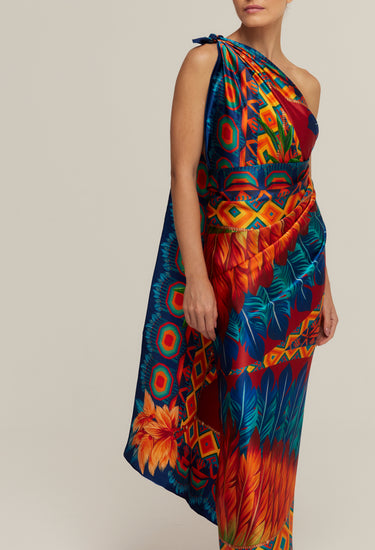 Pareo Amazonía Indígena - Satén de Seda/ 130x200 - Scarfme | Bufandas, Pañuelos, Chales, Turbantes