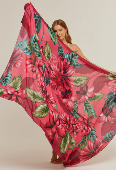 Pareo Flor Flamingo- Viscose/ 130x200 - Scarfme | Bufandas, Pañuelos, Chales, Turbantes