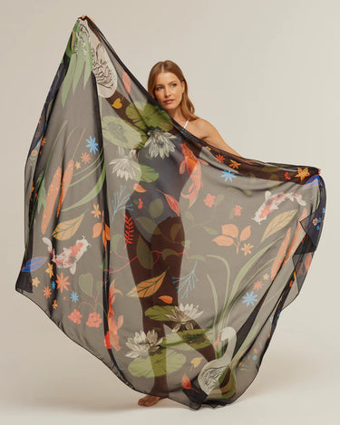 Pareo Cornélia- Georgete de Poliester/ 130x200 - Scarfme | Bufandas, Pañuelos, Chales, Turbantes