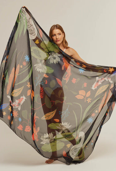 Pareo Cornélia- Georgete de Poliester/ 130x200 - Scarfme | Bufandas, Pañuelos, Chales, Turbantes