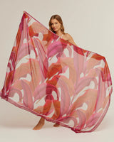 Pareo Pink Folhagem- Georgete de Poliester/ 130x200 - Scarfme | Bufandas, Pañuelos, Chales, Turbantes