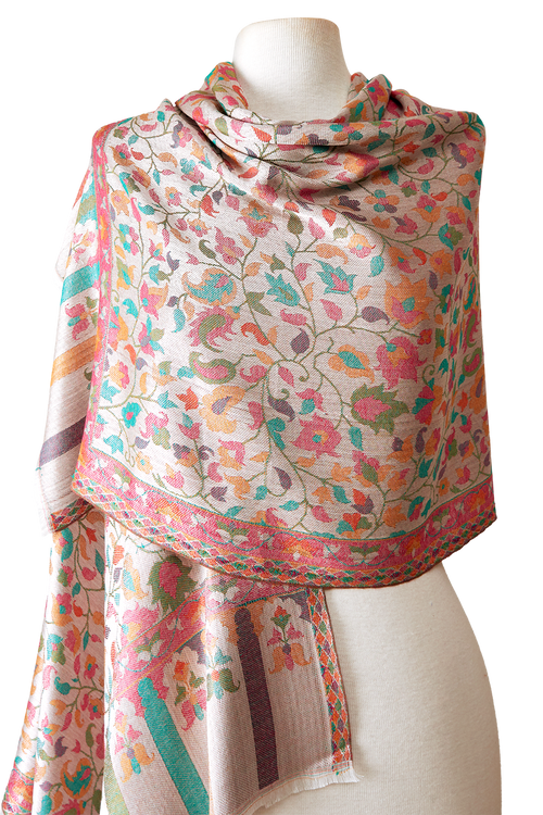 Pashmina Arabesco- Modal con Seda Indiana /70x200 - Scarfme | Bufandas, Pañuelos, Chales, Turbantes