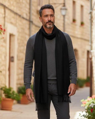 Pashmina Lisa de Viscosa Negro - Scarfme | Bufandas, Pañuelos, Chales, Turbantes