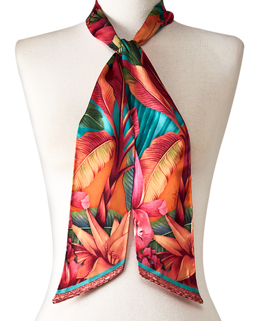 Twilly Musacea- Satén de Poliester/ 8x130 - Scarfme | Bufandas, Pañuelos, Chales, Turbantes
