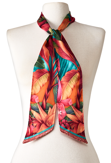 Twilly Musacea- Satén de Poliester/ 8x130 - Scarfme | Bufandas, Pañuelos, Chales, Turbantes