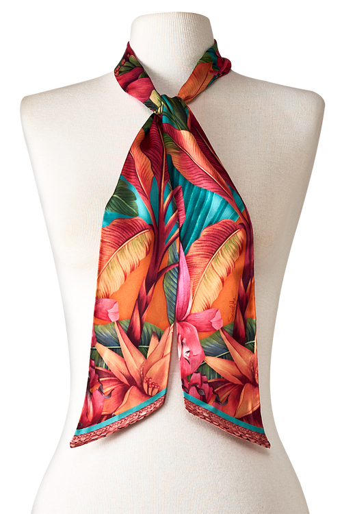 Twilly Musacea- Satén de Poliester/ 8x130 - Scarfme | Bufandas, Pañuelos, Chales, Turbantes